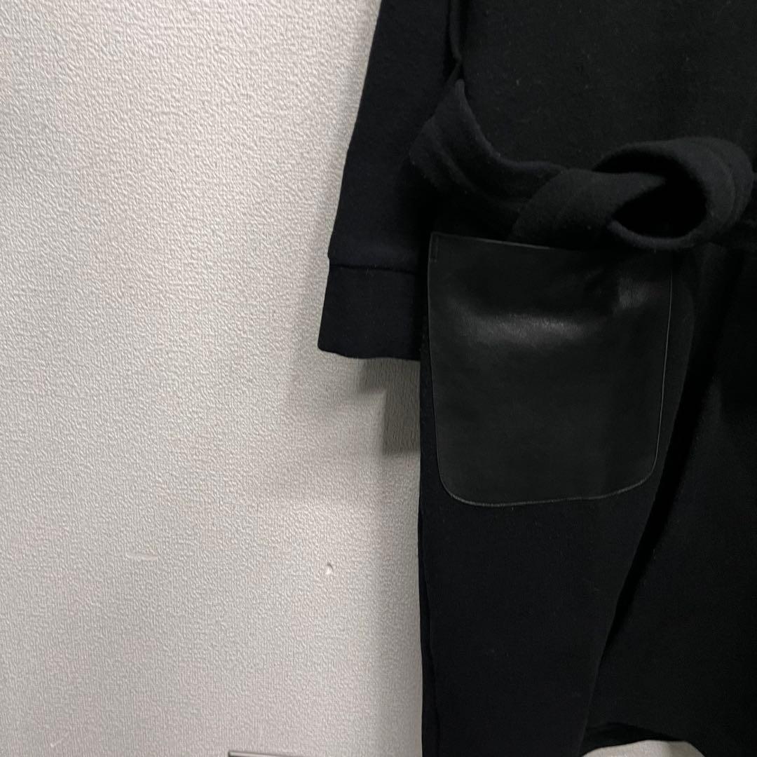 ATON メルトンフーディ ロープコート フーデット ガウン コート 山羊革