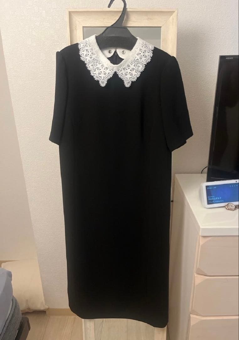 ANAYI 襟レース膝丈ワンピース セール】 【Eternal Line 2025】パフィジャガードフレア ワンピース