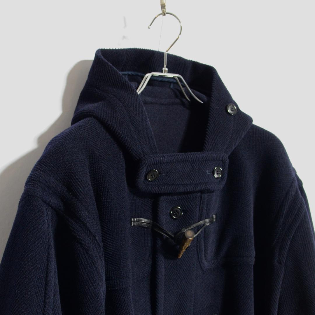 超貴重極上品 ムーアブルック製 カットパイル ダッフルコート ネイビー