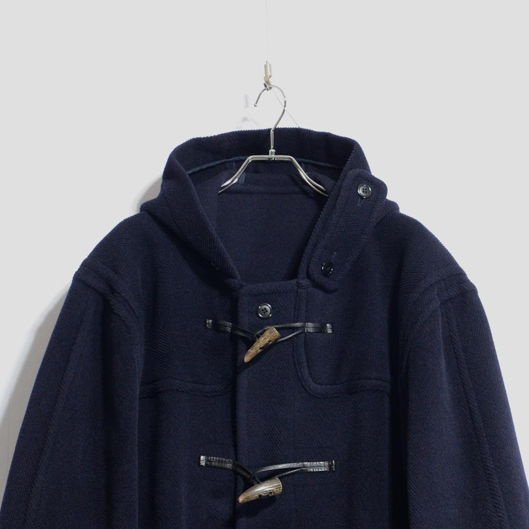 超貴重極上品 ムーアブルック製 カットパイル ダッフルコート ネイビー