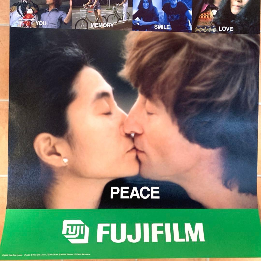 超希少 ジョンレノン＆オノヨーコ FUJIFILM 非売品ポスター 富士