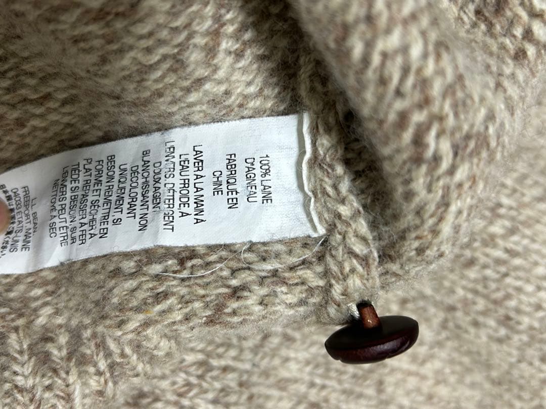 L.L.Bean ヘンリー・セーター　100%ラムウール グレー L