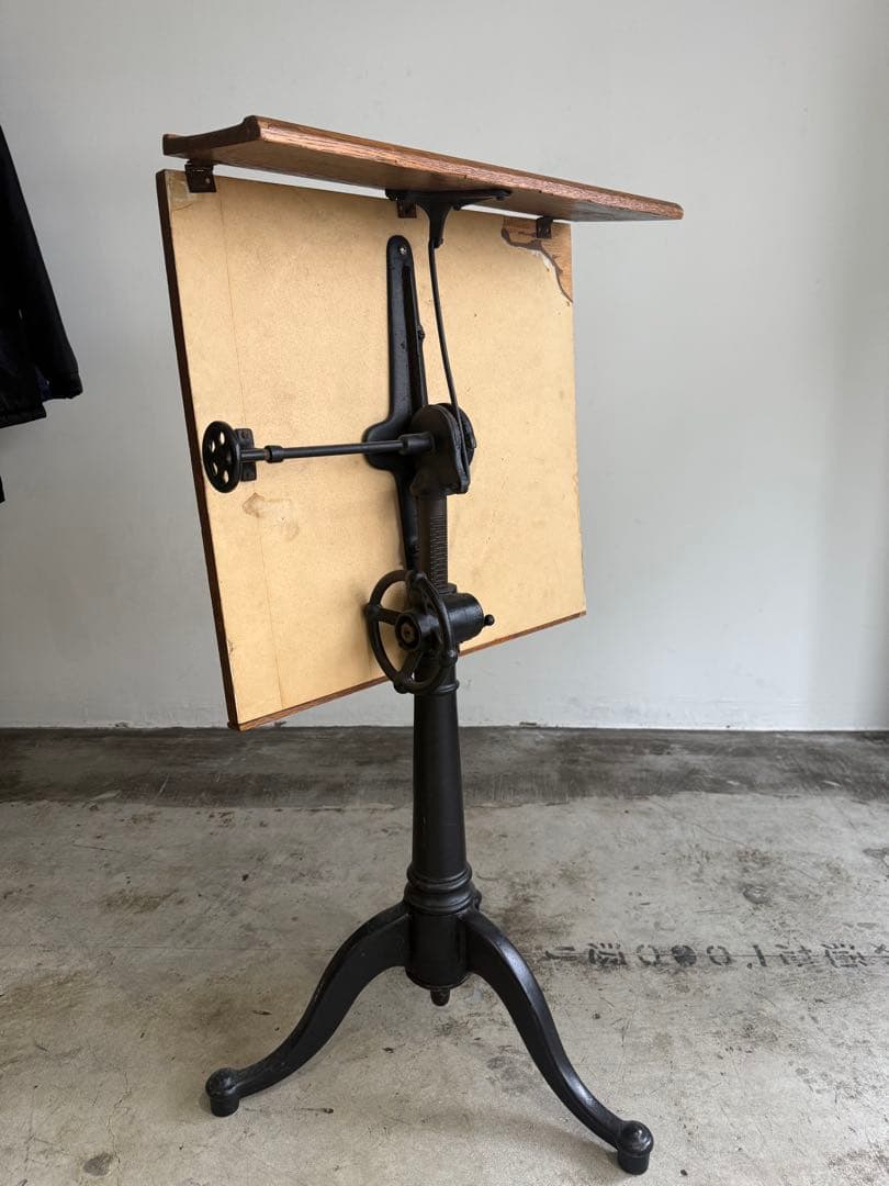 ヨーロッパアンティーク製図台（ドラフティングテーブル）作業台