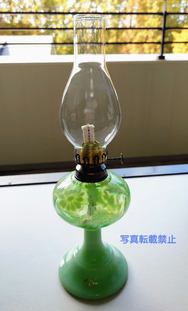 モッサー社　ジェダイオイルランプ　フェントン アメリカ ヴィンテージ フェントン コインドット トパーズ オイル