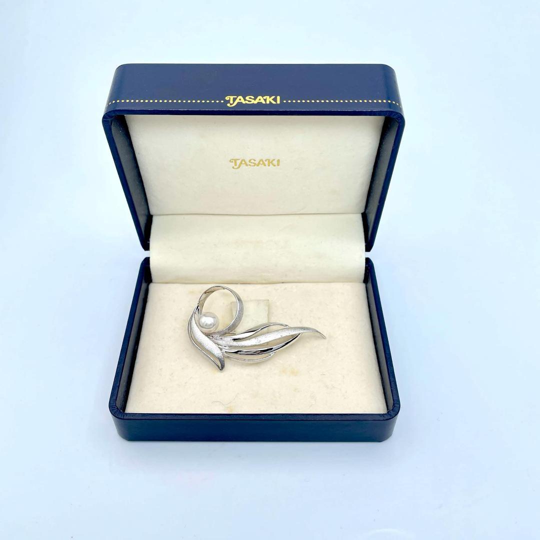 タサキ パール 8.0mm ブローチ セレモニー 卒業式 入学式 シルバー 箱