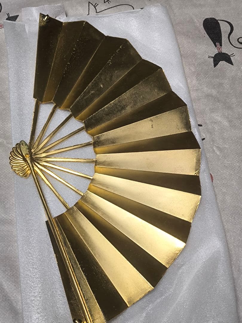 松庵 純金純銀鍍金 金属工芸品 金属扇子 - メルカリ