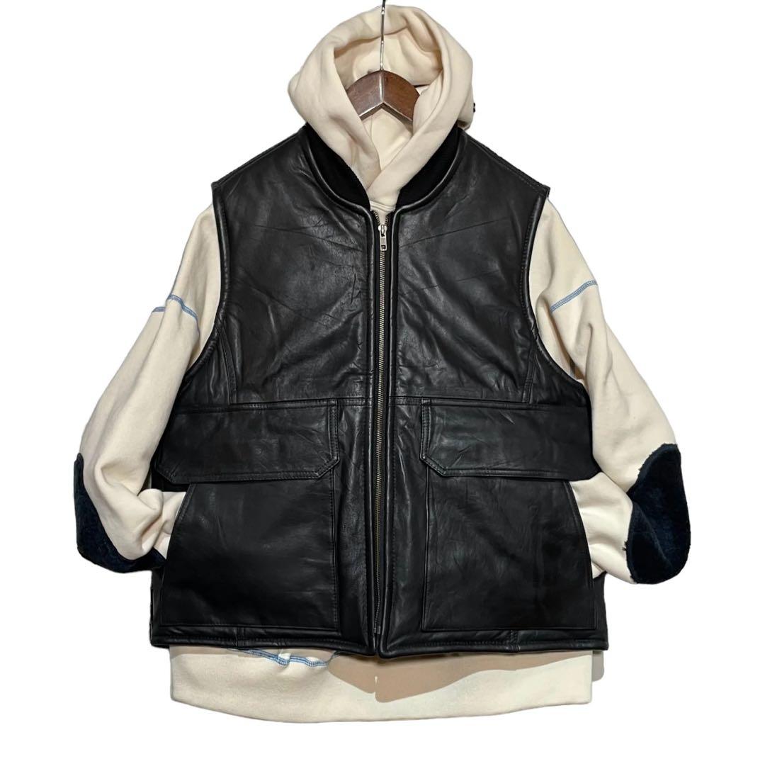 YOUSED リメイクレザーベスト carhartt カーハート ダックベスト