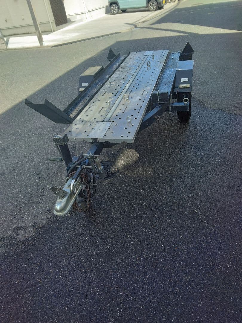 軽トレーラー　バイクトレーラー　令和8年4月まで車検あり TRBHD サントレックス オートバイ バイクトレーラー 最大積載量350kg