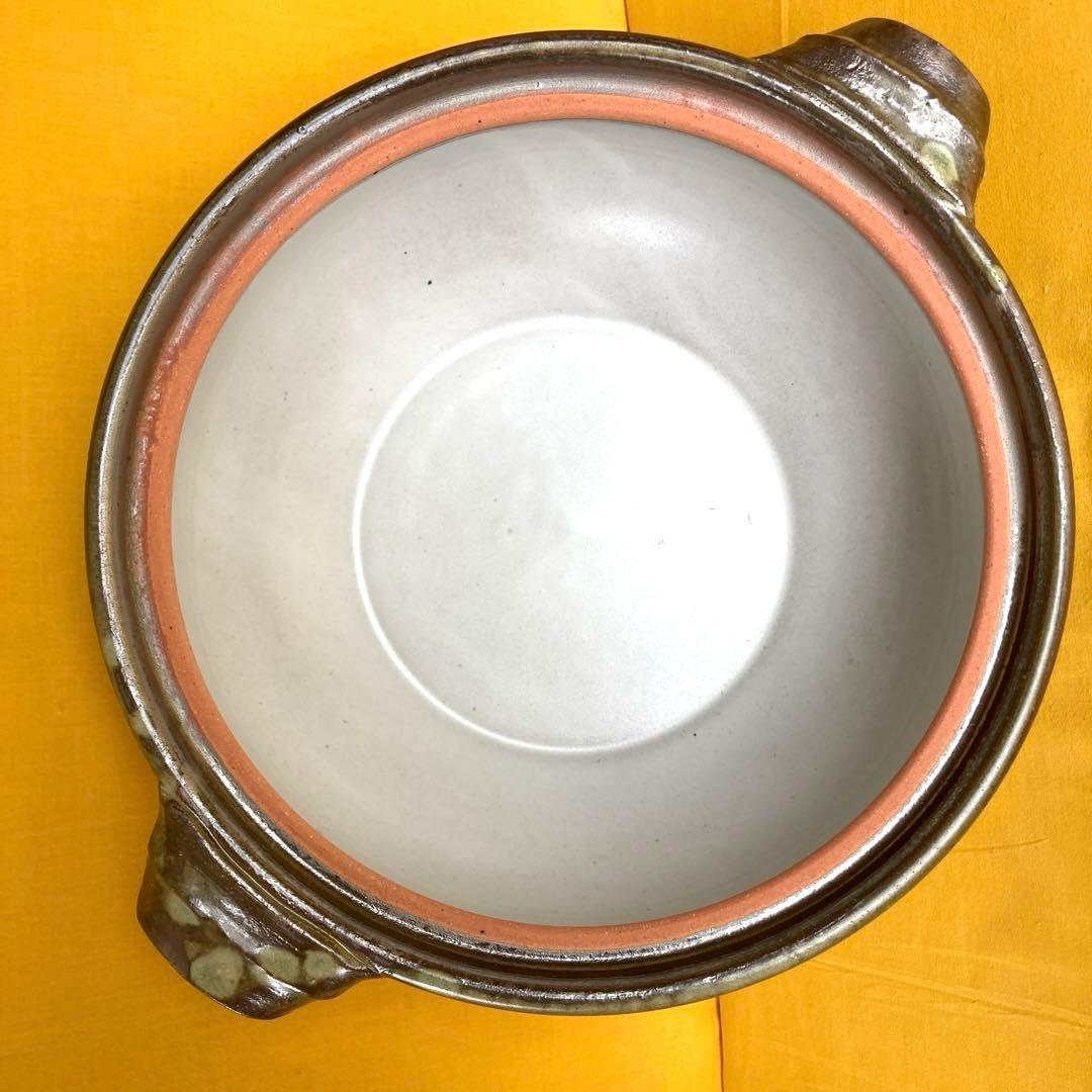 土鍋 伊賀焼10.5号深鍋 金彩刷毛目切込有伊賀焼 長谷園 伊賀土鍋 刷毛目小