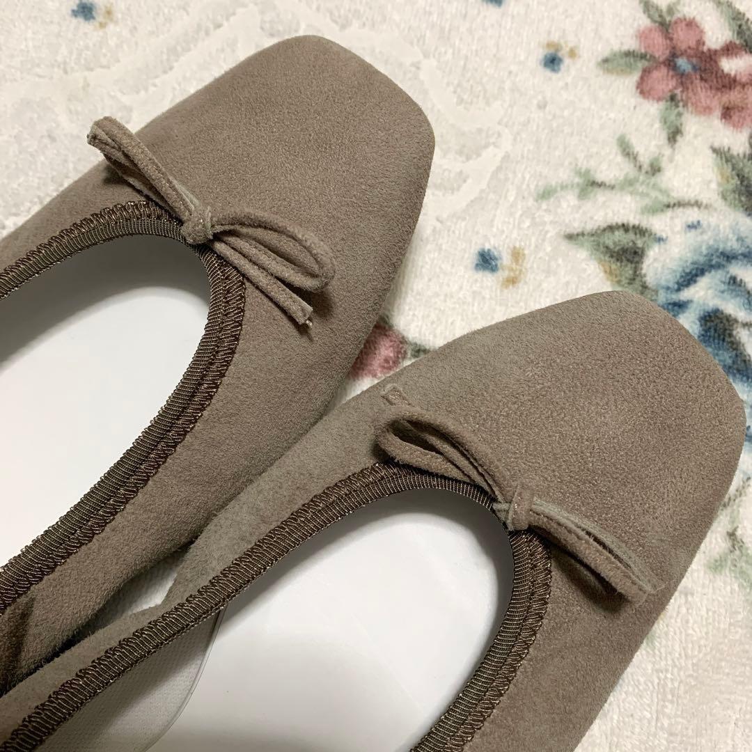 美品★クルントウキョウ★ウォータープルーフスエード(トープ)24.0cm ジゼル