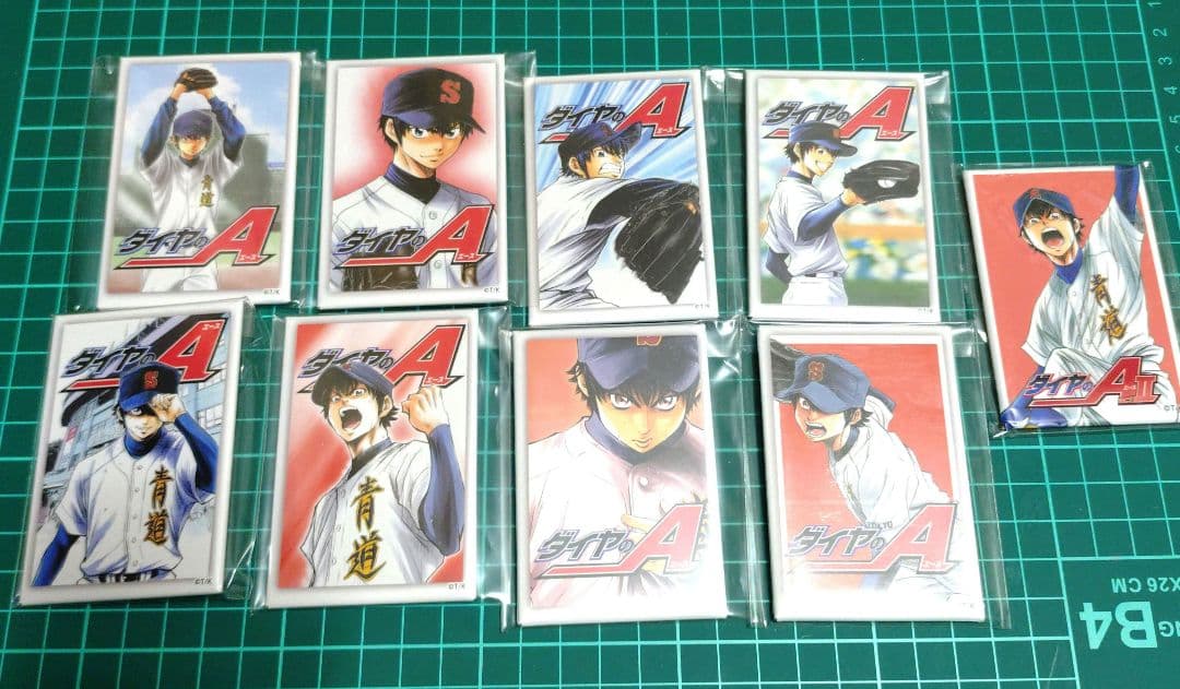 ダイヤのA 原画展 スクエア缶バッジ 9点セット 連載20周年記念 大『ダイヤのA actⅡ』原画展【公式サイト】