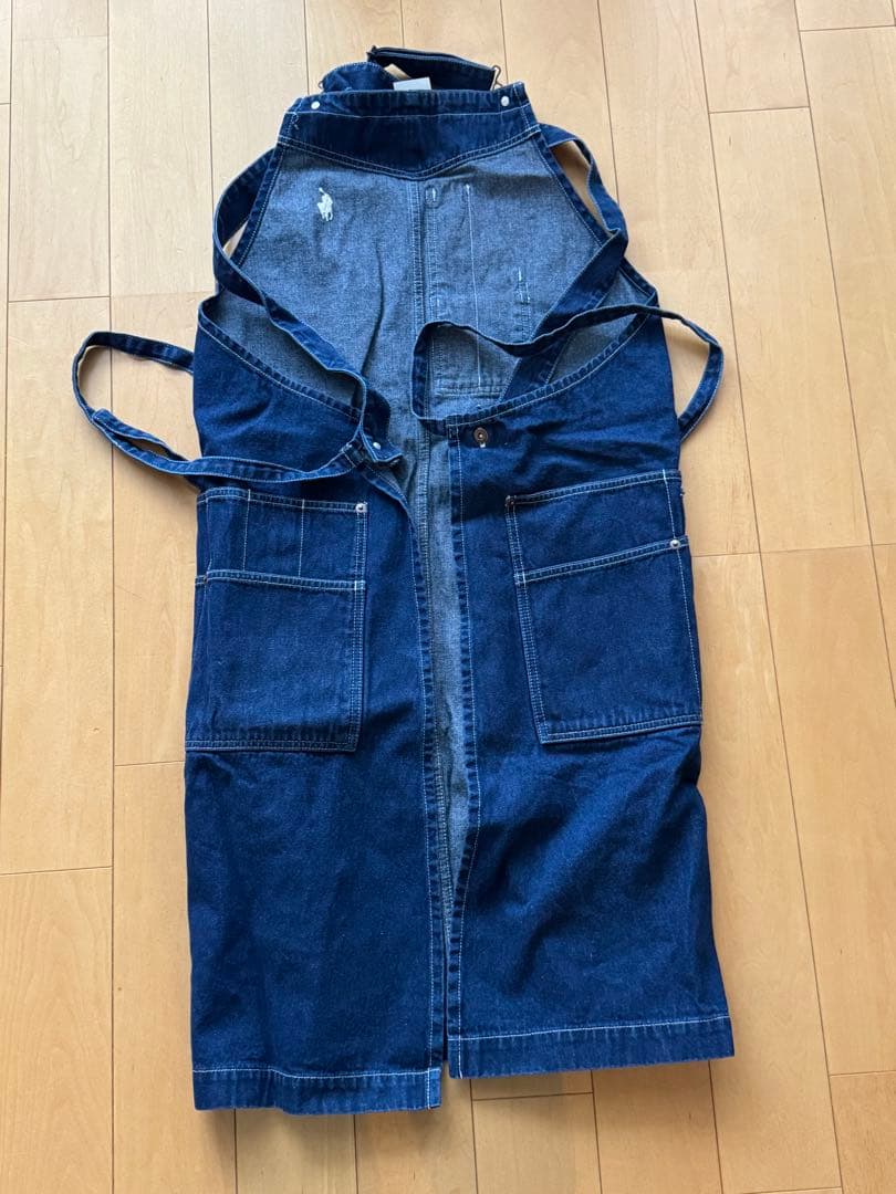 新品 RALPH LAUREN ダークデニム オーバーオールエプロン タグ付