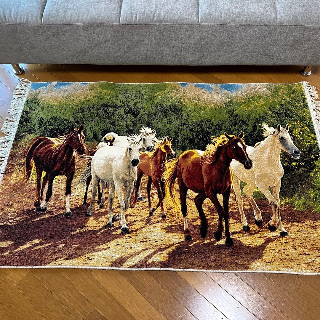 新品未使用】 ペルシャ絨毯 絨毯 カーペット ラグ 海外 海外絨毯 乗馬