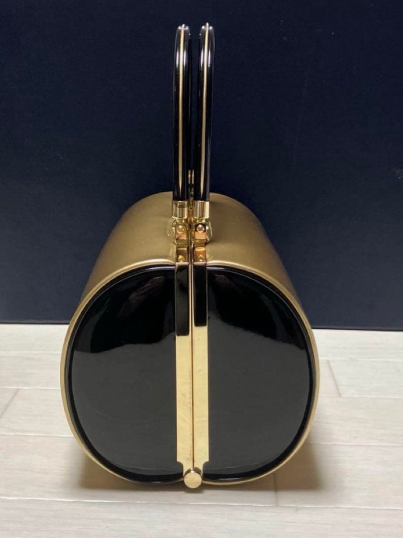 《美品》草履バッグセット　ゴールド　ブラック