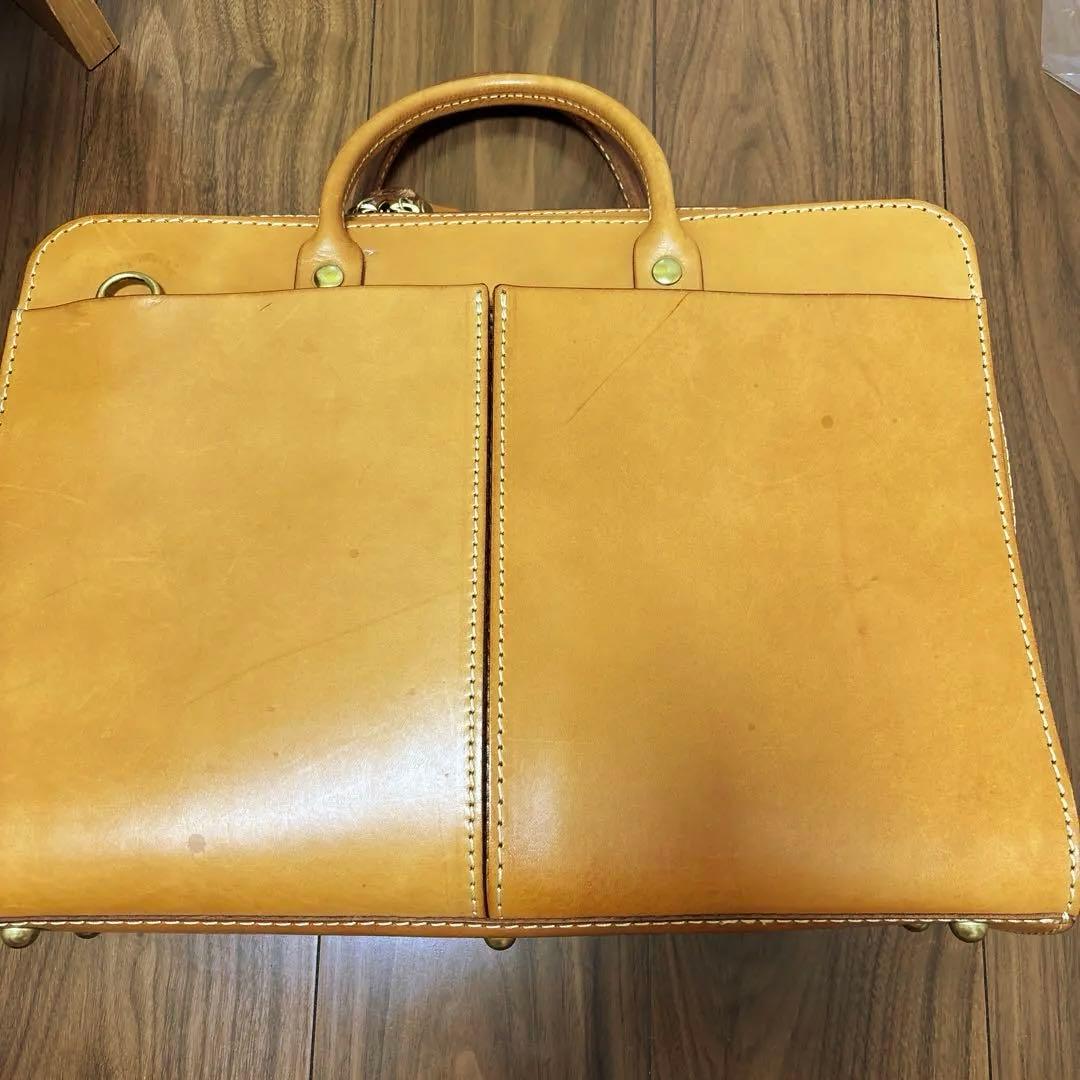 K*u様 HERZ 二本手2wayビジネスバッグキャメル色 Lサイズcitybo