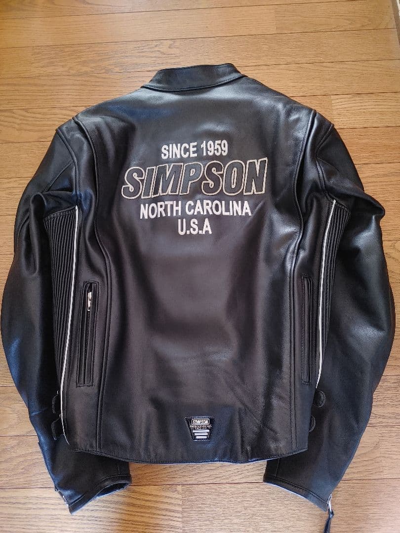 SIMSON ブラックレザーライダースジャケット
