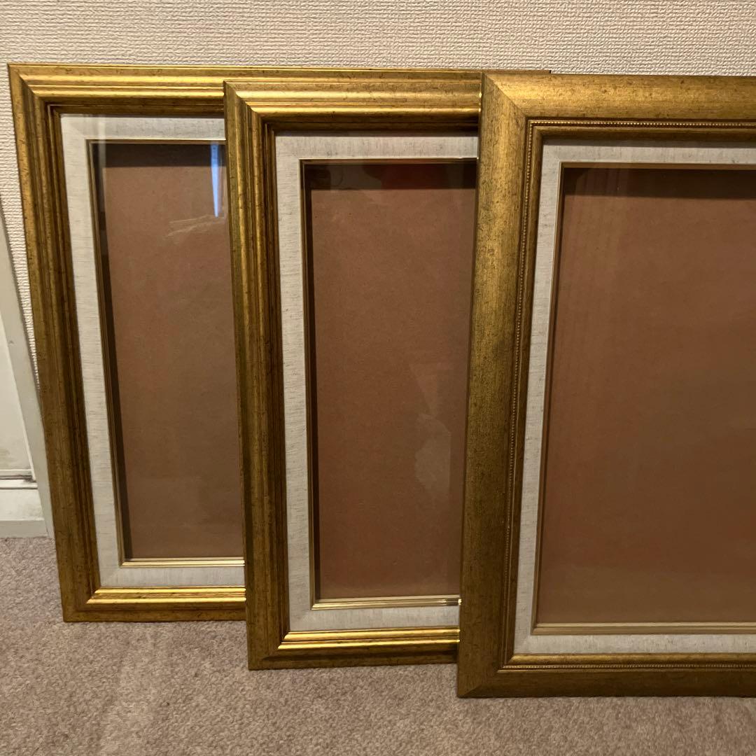 油画Ｆ8サイズ額縁3枚セット 油彩キャンバス F8 額縁 壁掛け ケース ボックス 箱型 奥行 絵画 油絵