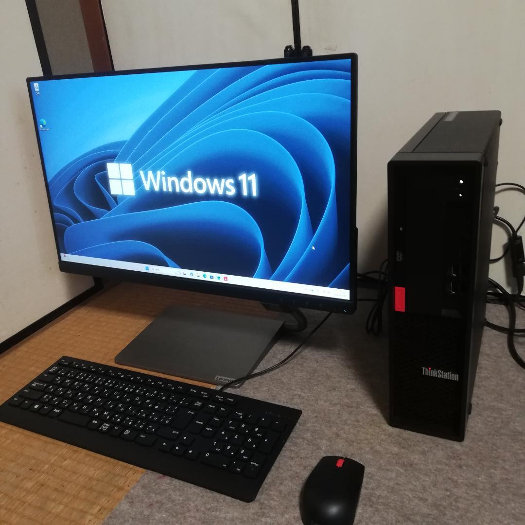 レノボ 超狭枠 24インチ液晶 と i5-9400F 塔載スリムPC 一式セット Lenovo（レノボ） ntc 【公式・直販】デスクトップパソコン PC 一体型