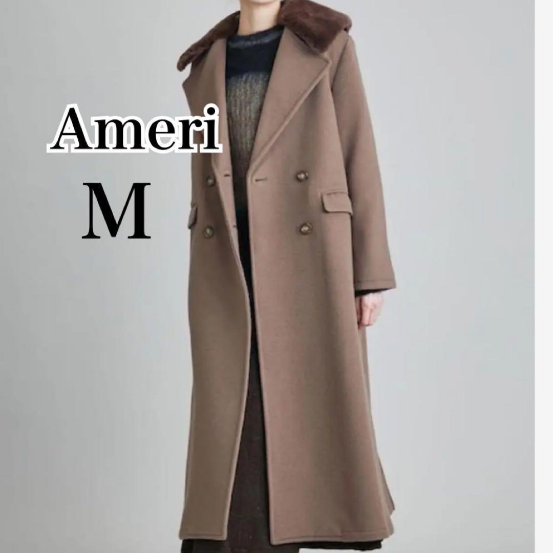 最終値下げ】美品✨Ameri ファー付きロングコート M コート 冬 アメリ