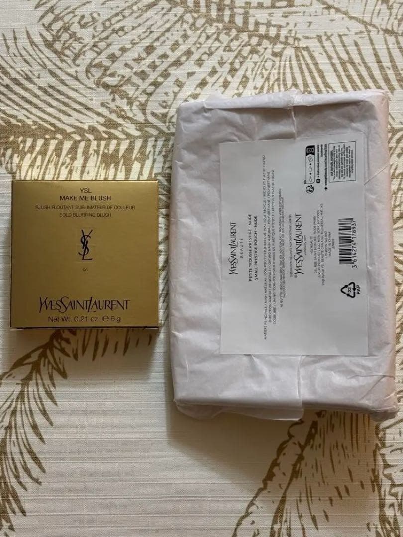 YSL 2点 メイクミーブラッシュ 06 ローズヘイズ エナメルポーチ - メルカリ