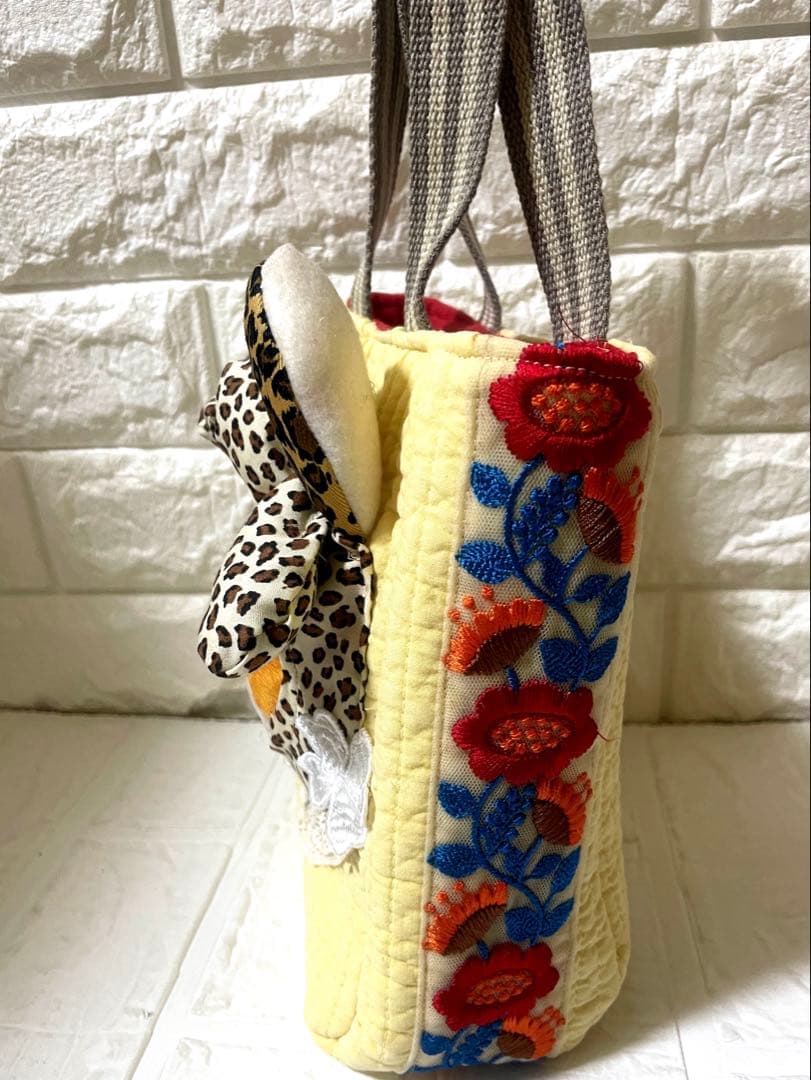 コヤンイサムチョンハンドメイドリメイクヌピ インド、刺繍、トート