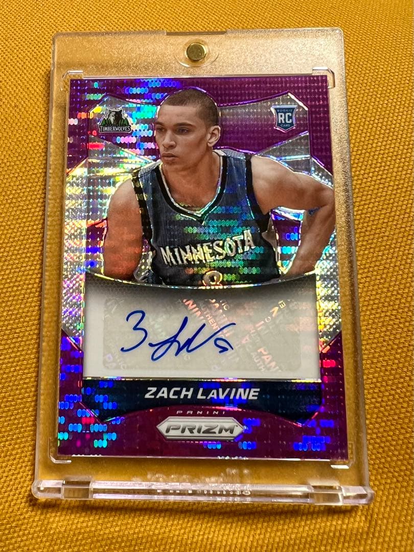 nbaカード Zach LaVine RC auto SELECT /49 PANINI PRIZM CHOICE BLUE RC AUTO /49 DONOVAN CLINGAN 直筆サイン