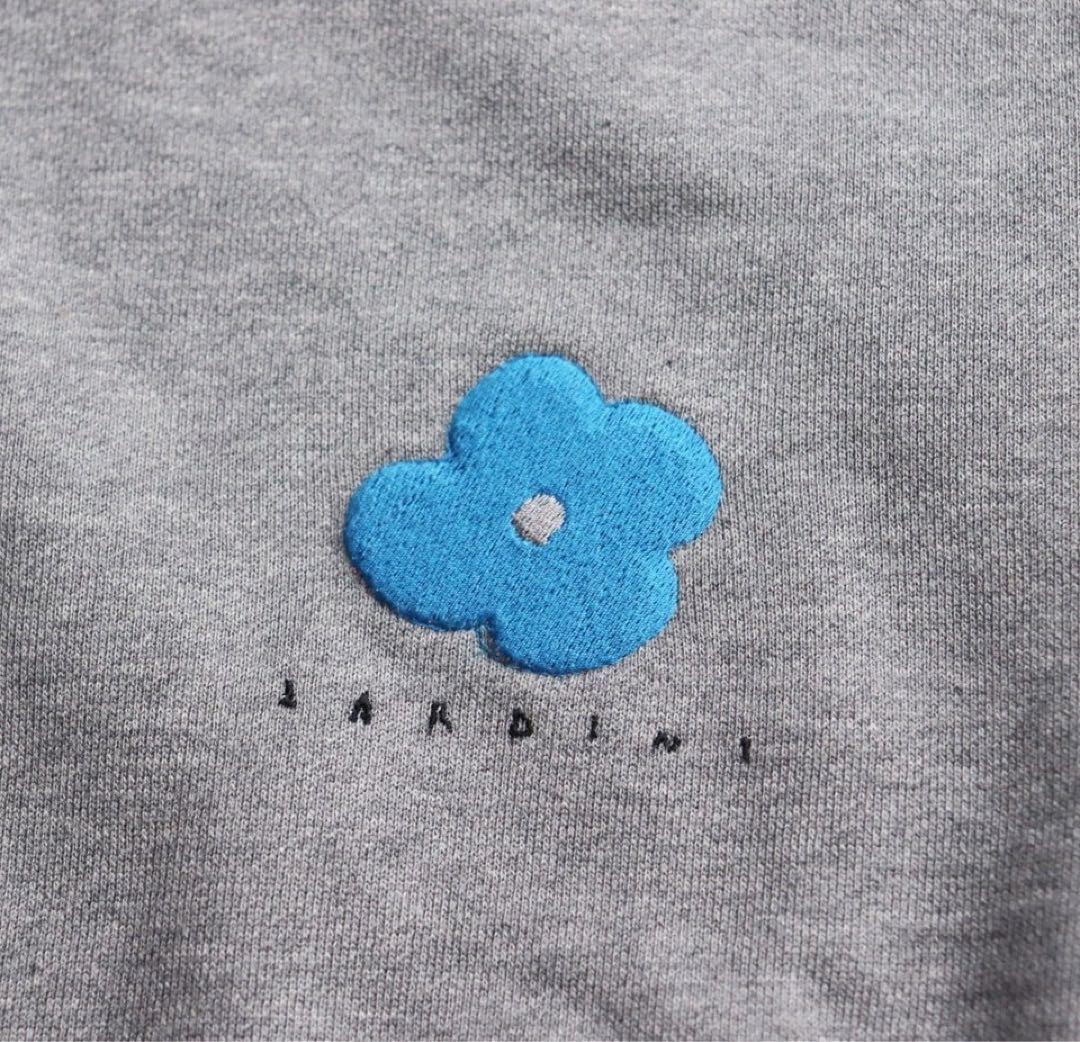 《ラルディーニ》未使用 ロゴ・フラワー刺繍 トレーナー オーバーサイズXS