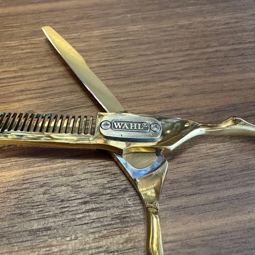 WAHL 6インチ セニングシザー ゴールド 理容 美容 鋏 シザー 25