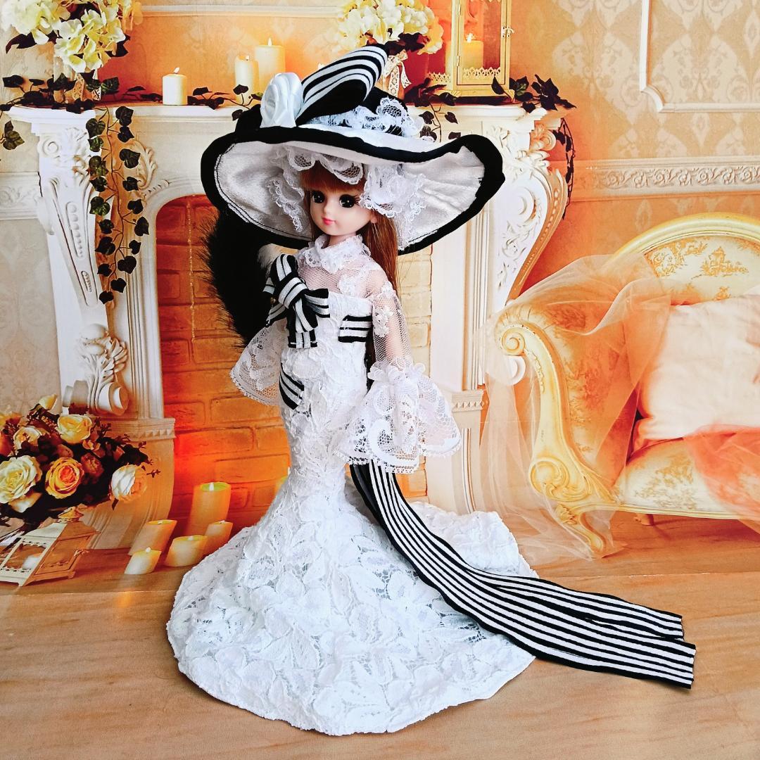 みい様専用 リカちゃんサイズ マーメイドライン ドールドレス4点セット