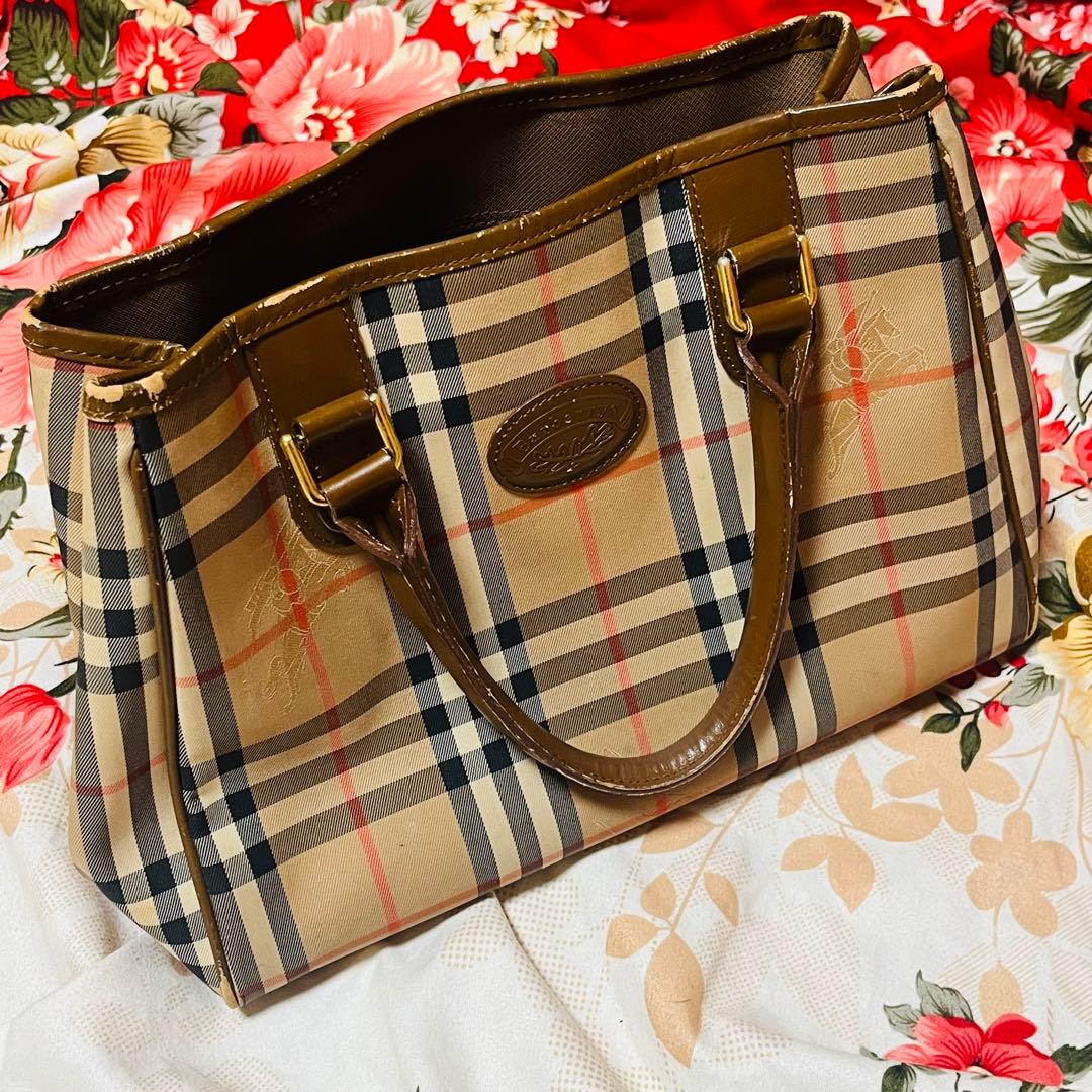 ☆BURBERRY☆バーバリー☆ノヴァチェック☆ハンドバッグ☆カバン☆旧
