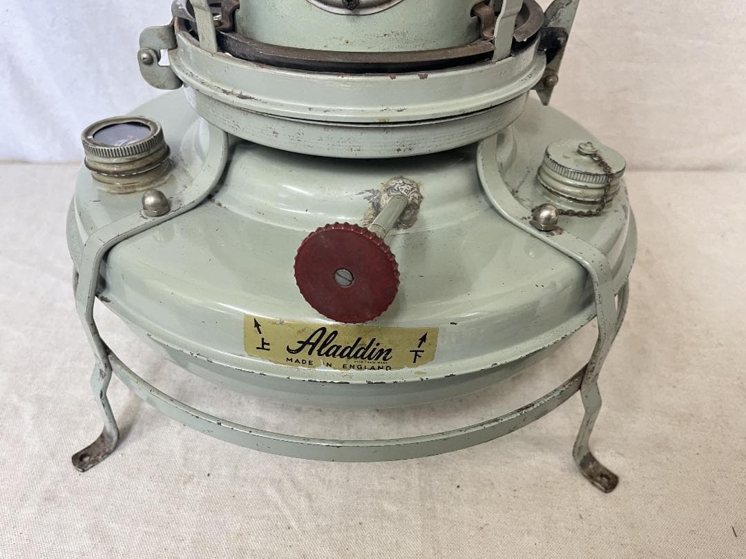 超希少【Aladdin】 アラジン ブルーフレーム16型 赤ハンドル 箱付き