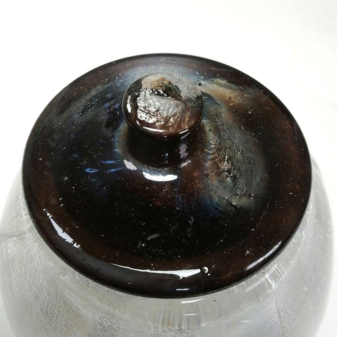 S714 茶入 『銀彩硝子 茶入』『伊藤直仁』 共箱 茶道具 - karlan