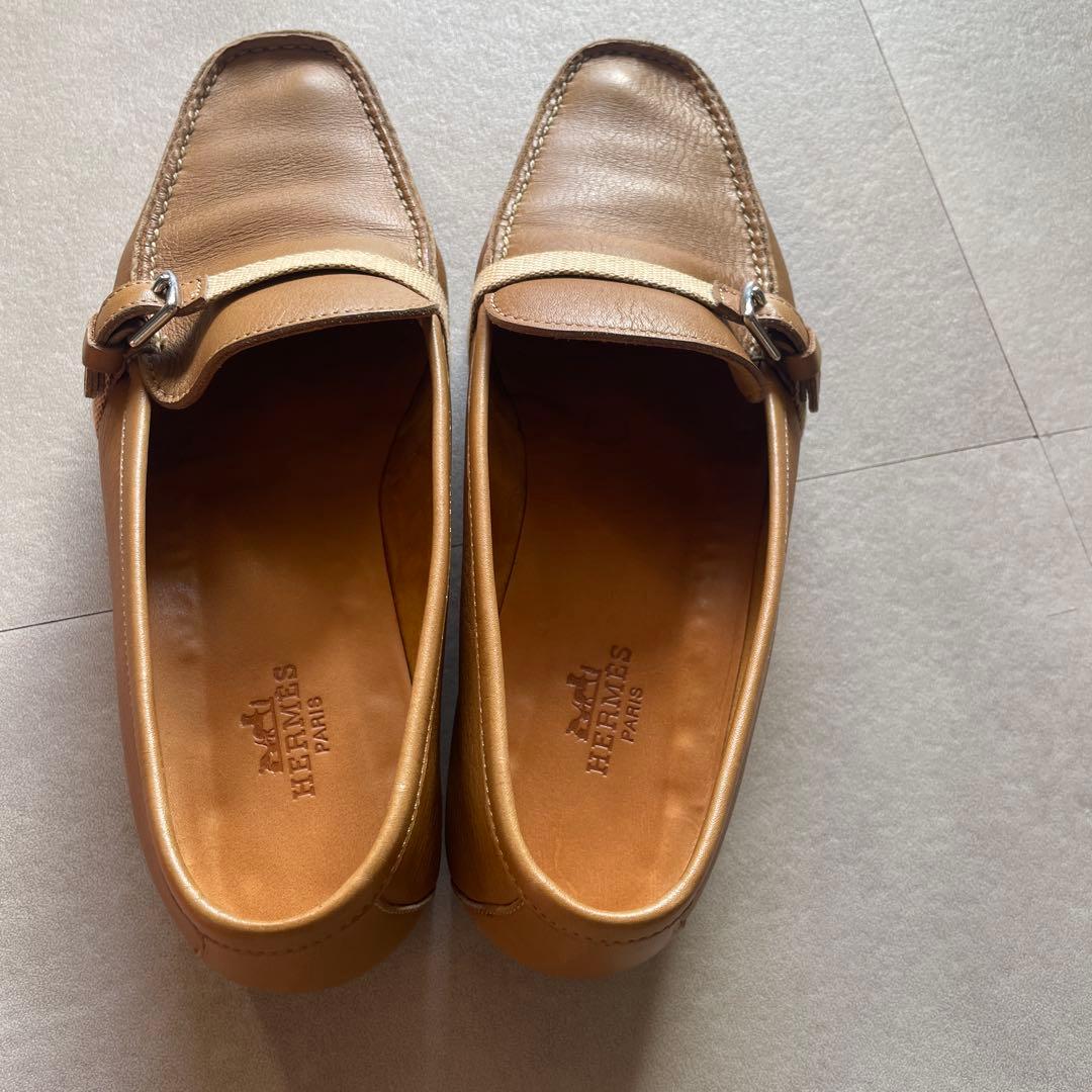 HERMES 】レザー /革靴/美品/キャメル/36