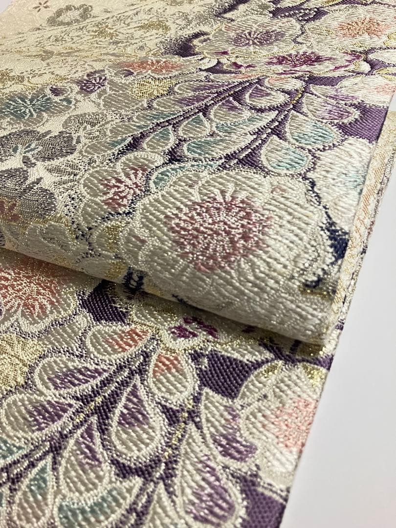 お仕立て上がり名古屋帯 新品未使用品 正絹 西陣織 No.363 - メルカリ