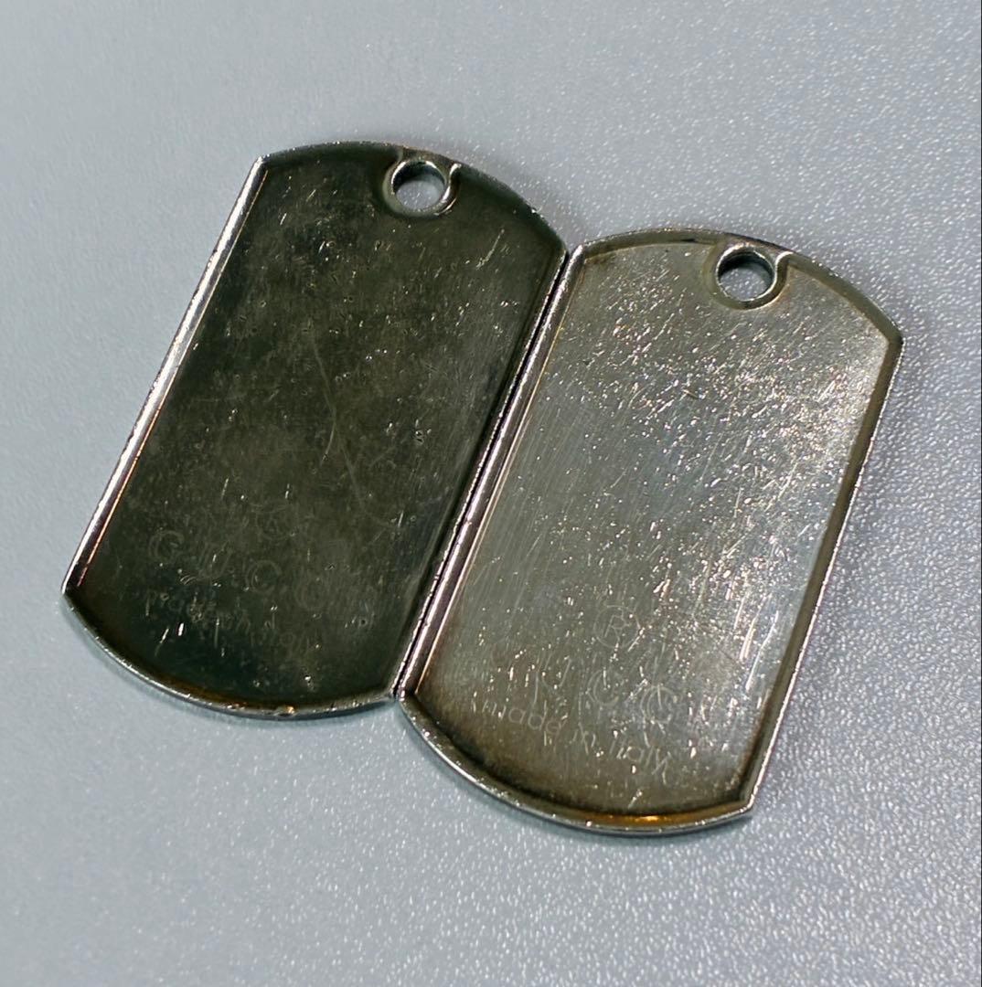 ☆GUCCI グッチ ドッグタグ 2枚セット SV925 43g 現状品☆ GUCCI（グッチ） ドッグタグ 2枚プレート ネックレス SV925 シルバー