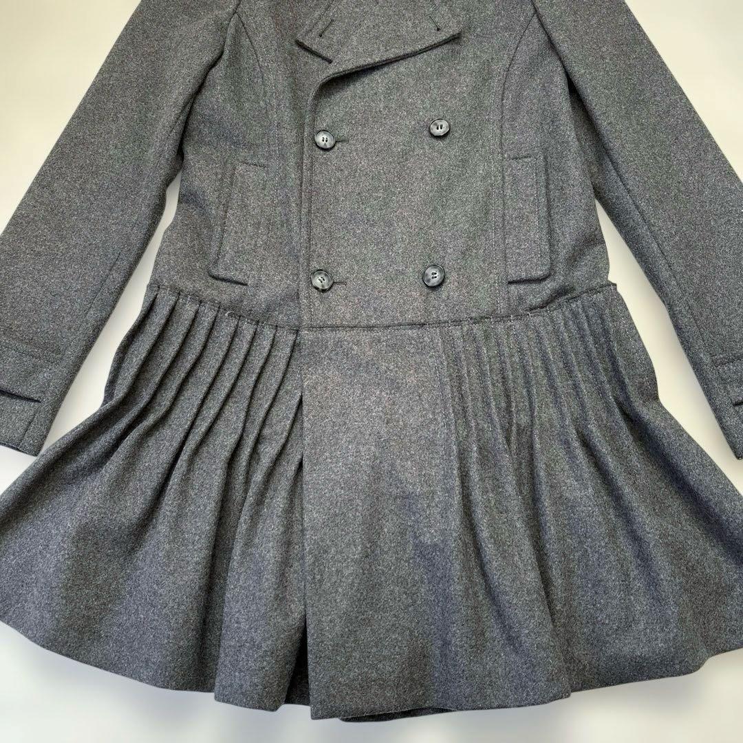 MAX&CO ウールピーコート フリル ギャザー ダブルロング丈 40