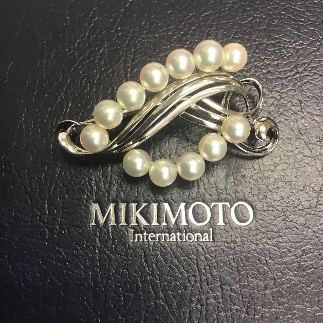 美品　MIKIMOTO ミキモト SIV真珠 ブローチ 楽天市場】【中古】｜MIKIMOTO ミキモト ブローチ K14 6.8g パール7.2