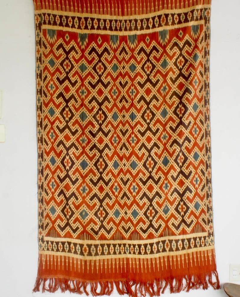 インドネシア スラウェシ島 トラジャ族のイカット7 スラウェシ島トラジャ・イカットNo.T-ISW-013|野趣あふれる