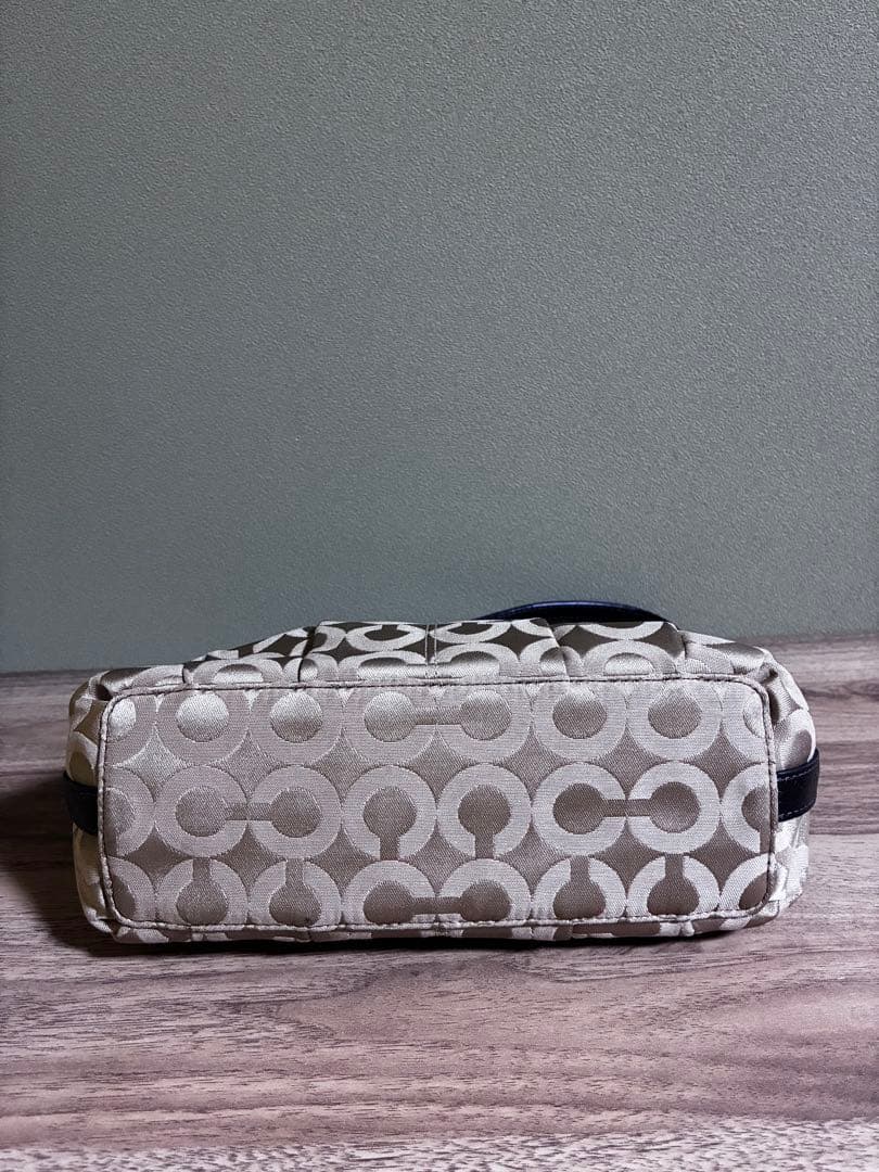 極美 コーチ オプアート アクセサリーポーチ ミニバッグ ワンショル