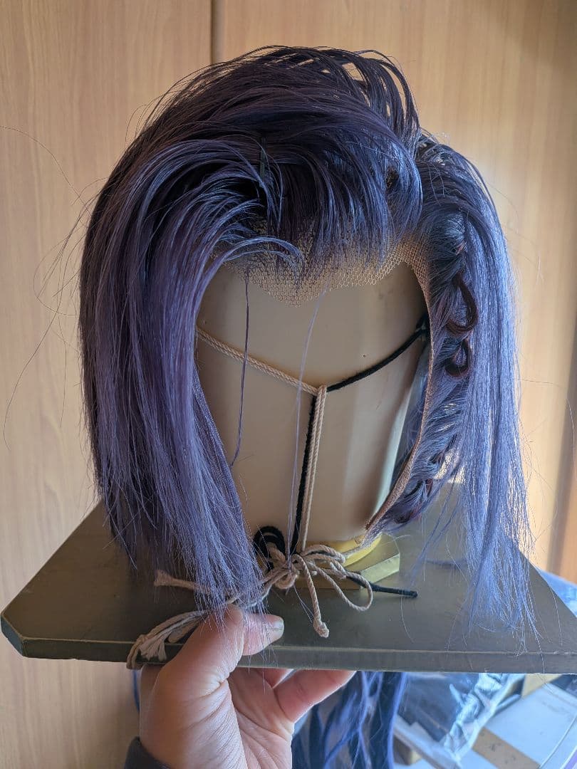 大衆演劇かつら紫色の編み込み - メルカリ