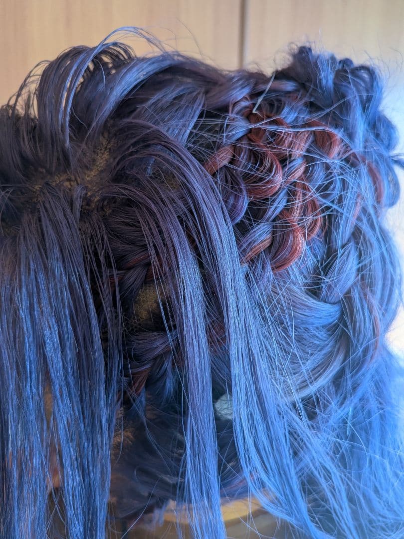 大衆演劇かつら紫色の編み込み - メルカリ