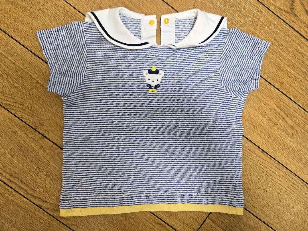 familiar ファミリア セーラー 半袖 90 ボーダー シャツ - メルカリ