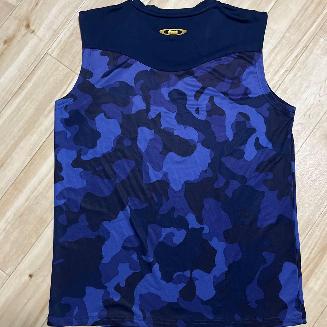 アクティブーム ネイビー アンダーシャツ ノースリーブ 迷彩柄 M 野球