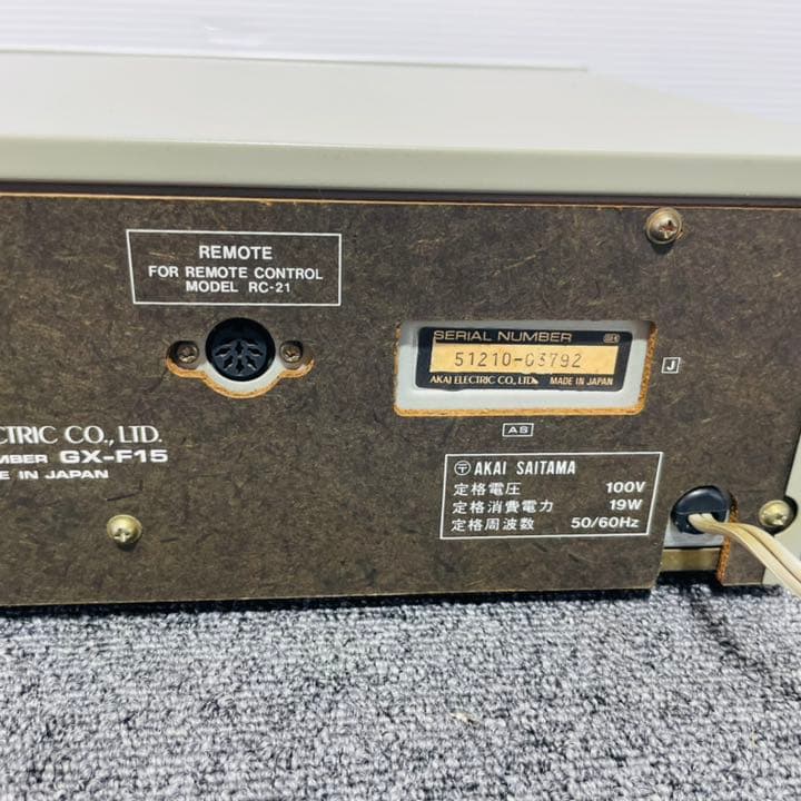 AKAI カセットデッキ GX-F15 - メルカリ