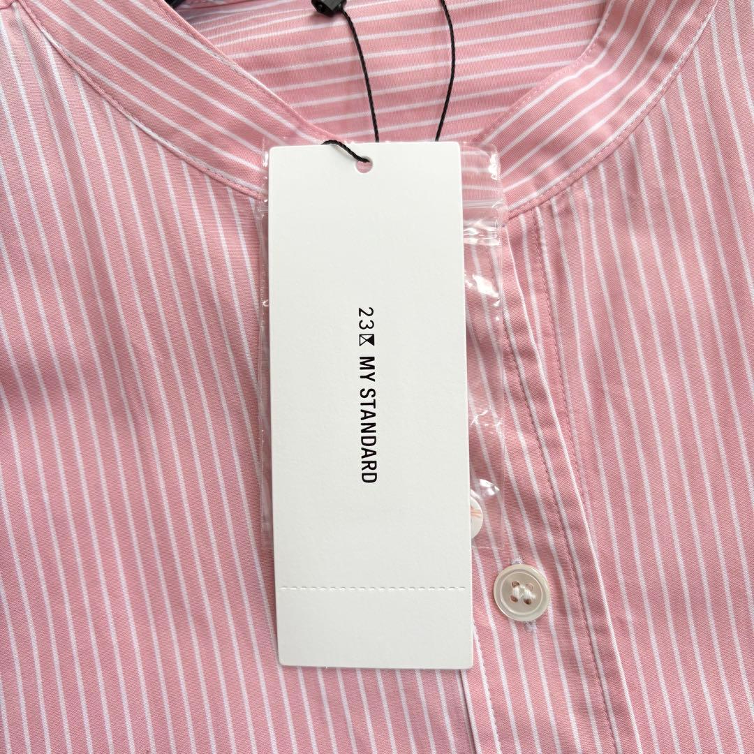 23区 CANCLINI バンドカラーシャツ 2024SS ピンク 新品 M - メルカリ