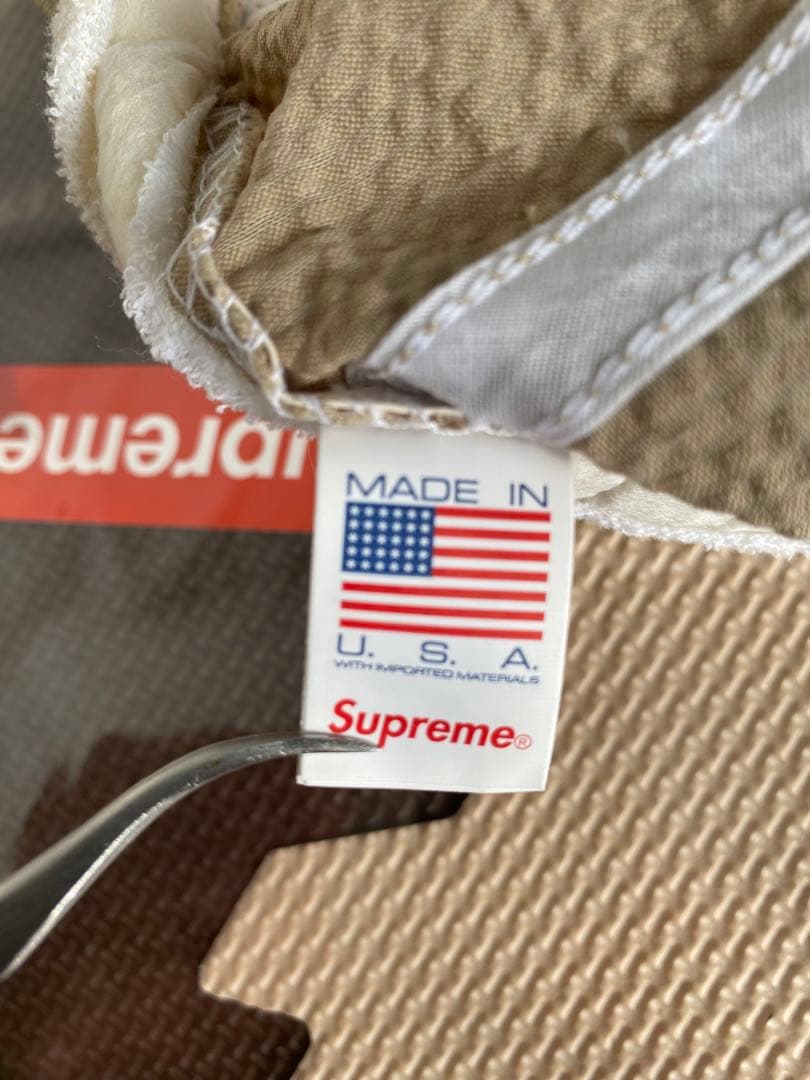 帽子 Supreme Seersucker S Logo 6-Panel \"Tan\"