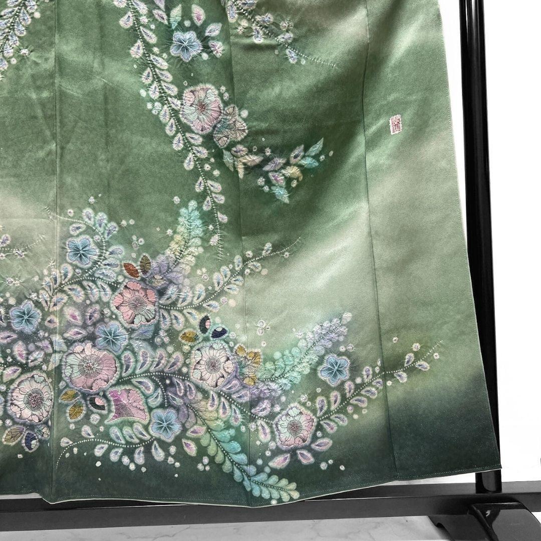 桐屋翠山工房 銀通し 辻ヶ花 ぼかし 訪問着 着物 041a p - メルカリ