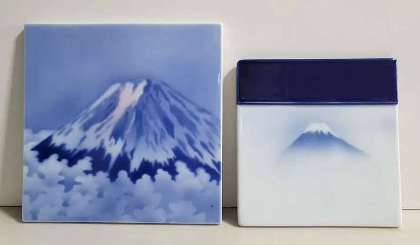 深川製磁 富士山 赤富士陶板画 3枚セット - メルカリ