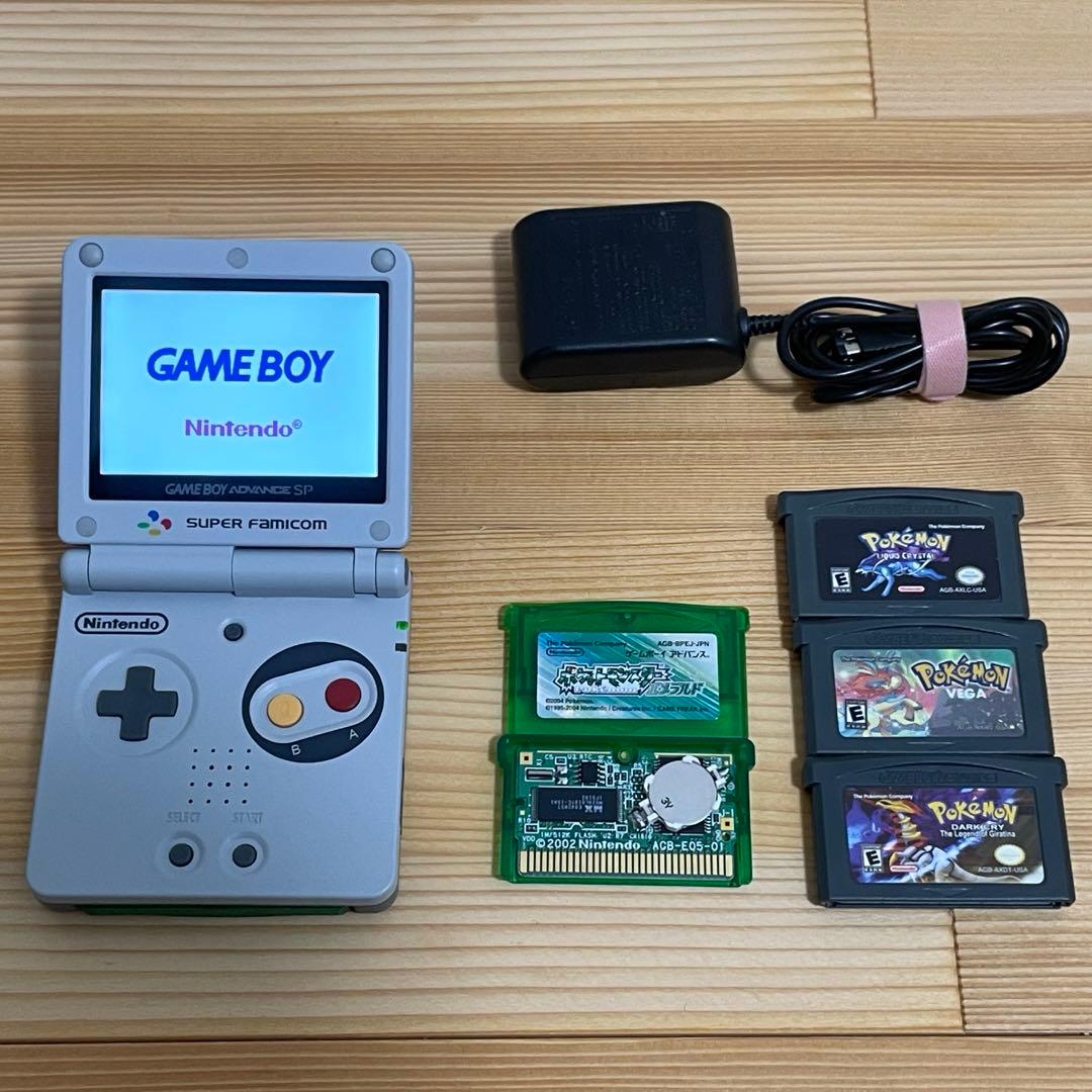 GBA SP IPS画面 明るさ10段階 ポケモン エメラルド - メルカリ