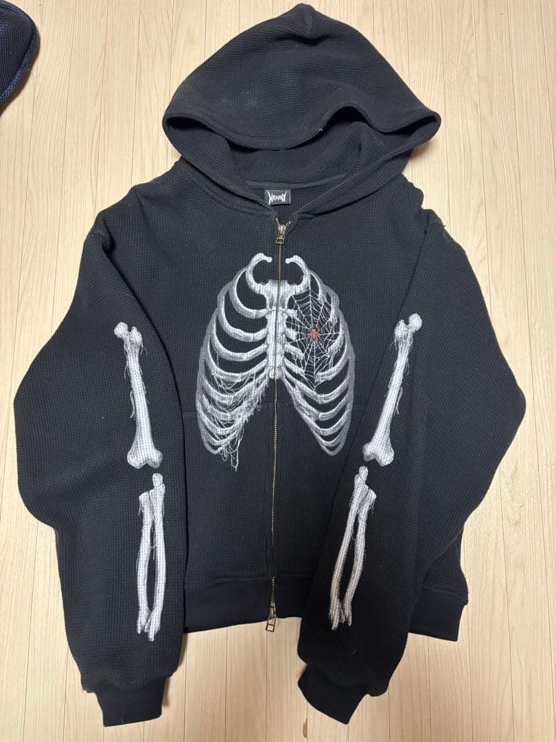 NOREMIDノーリミット ボーンジップパーカーM - メルカリ